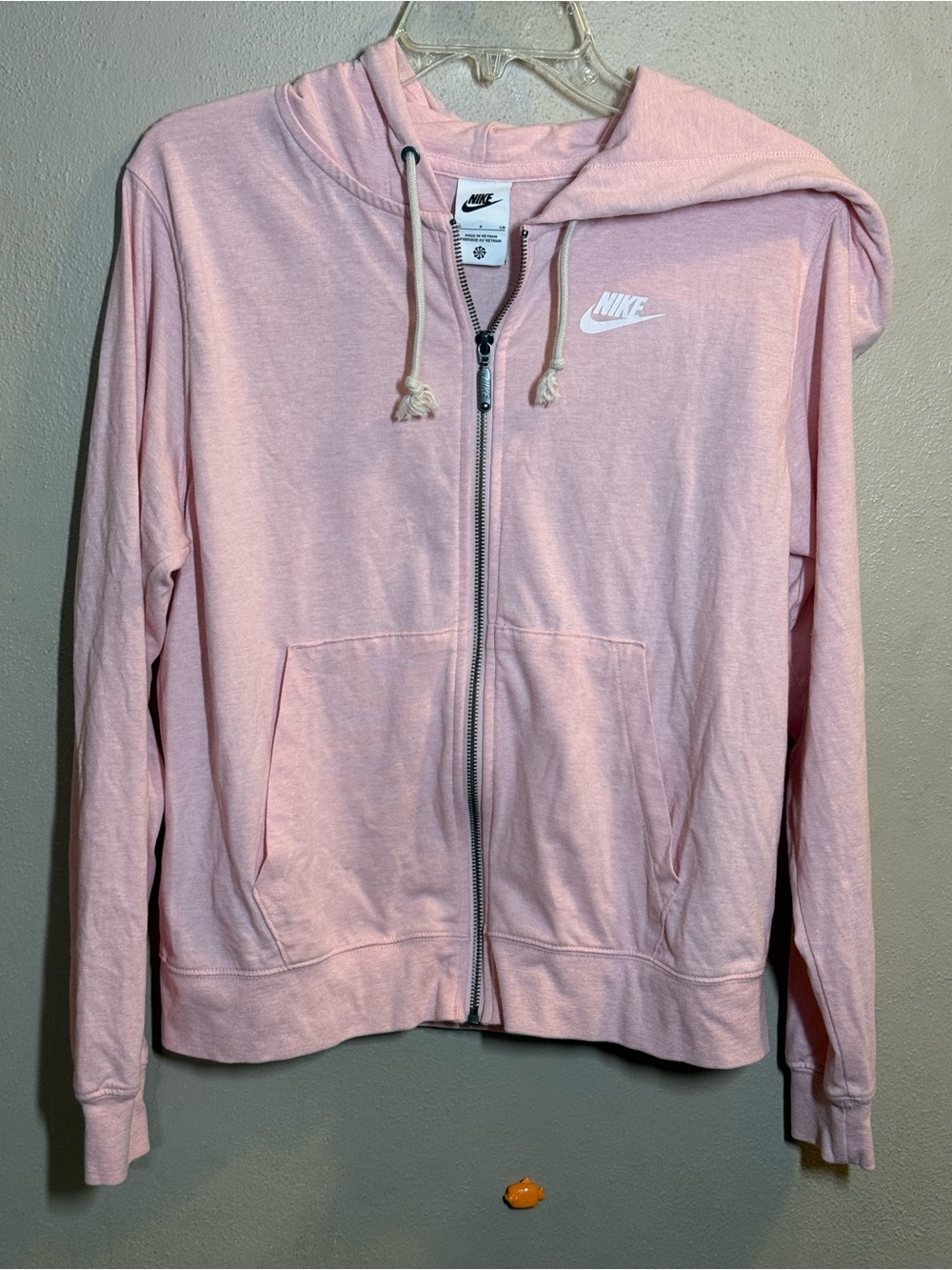 Nike Women's Light Pink Zip-Up Hoodie Jacket Sz Sm